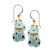 Lucky Cat earrings — Bamboo Jewelry