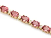 14k 15.00ct Tourmaline 0.80ct Diamond Bracelet