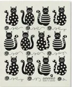 CATS (BLACK) - SWEDISH DISHCLOTH