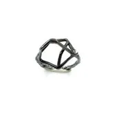 Aimee Petkus Oxidized Silver Geo Ring