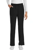 Cherokee Ultra CK272A: Mid Rise Drawstring Trouser Cargo Pant in Black
