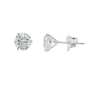 14KWG 3-Prong Diamond Stud Earrings – 1.02ctw, G-I/I1-I2: