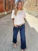 7 For All Mankind Cropped Alexa in High Wave