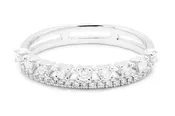 14K White Gold Double Row Diamond Ring