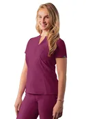 Adar Women's Addition Notched V-Neck Scrub Top A6002