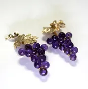 14kt. Gold Amethyst Grape Cluster Earrings