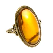 14K VICTORIAN GREEK PATTERN CITRINE RING