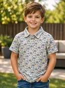 Boys' Western Knit Polo with Snaps | Style BP-207