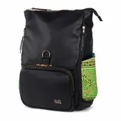 Black Voyager Backpack Green Neon 1405D