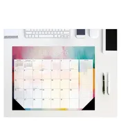 Abstract Art Academic Year July 2026 - June 2027 22" x 17" Large Monthly Deskpad Calendar