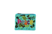 Beaded Peace Coin Purse