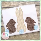 3 Bunnies Applique