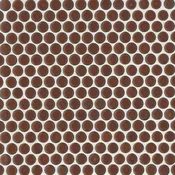 360° 3/4" Penny Round Glazed Porcelain Mosaic 12X12 Cardinal Gloss