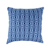 Blue Nordic Pattern Pillow, 14"