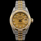 Rolex Datejust Tridor 69139 Campagne Diamond Dial/Bezel 26MM - 1989 L Serial — LOVEJOY ANTIQUES