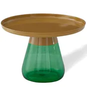Aeryn Nesting Table, 24" Tray Top Nesting Table With Glass Base