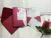 Trifold Pocket Red Invitation