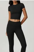 Balance Crop Cap Sleeve Tee