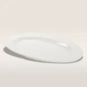 13″ Oval White Platter