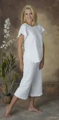 Short Sleeve Long Top & Palazzos Waffle Collection