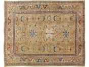 19th Century Sultanabad Wool Rug 10 X 13