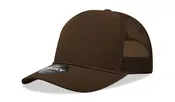 5 Panel Mid Profile Structured Cotton/Poly Blend Trucker w/Rope