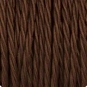 18 AWG Core Twisted Fabric Cable  0.75mm Brown