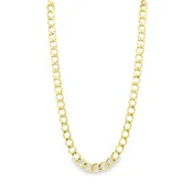 14K Gold 5.3mm Curb Chain 24"