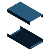 0.5" Stencil Frame Top & Bottom Set with 26 Slots, 22"