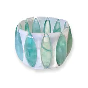 Cats Eye Bracelet Fluorite and Mother of Pearl
