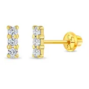14k  Bar Girls Earrings
