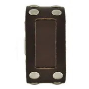 Bullet Brown Leather Cuff