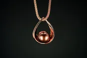 14k Rose Gold Chocolate Pearl Pendant