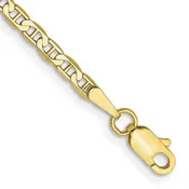 10K & 14K Gold Anchor Bracelets & Anklets — 1.5–7mm