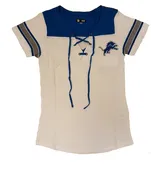5th & Ocean By New Era NFL Women's Detroit Lions Baby Jersey Lace-Up T-Shirt