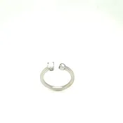 14KT White Gold Custom Made Open Space Ring — Joe Marche By the Sea