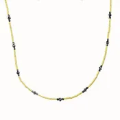 Black Diamond and Gold Bead Necklaces
