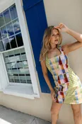 Adeline Dress- Diagonal Check