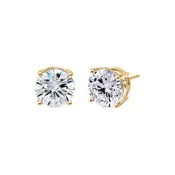 8 Carat Lab Grown Diamond Solitaire Four Prong Stud Earring 14K