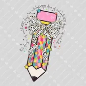 100 Days of School Pencil Ready-to-Press DTF Transfer | SAT00115