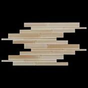 Crystal Glass Fennel Bamboo Manhattan Pattern 9½”x12”