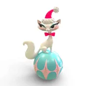 12" Swanky Christmas Kitty Figurine