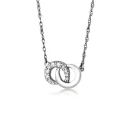 .06 ct. tw. Double Circle Diamond Pendant in 10K White Gold - M314610W