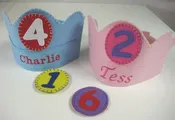 Monogrammed Felt Birthday Crown — MOSTLY MONOGRAMS