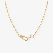 0.10CT Charm Holder Front Clasp Bead It 20" Necklace