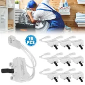 10 Packs 3406107 Washing Machine Switches - Replacement for Maytag ,Whirlpool, Kenmore, Roper, Amana etc (White)