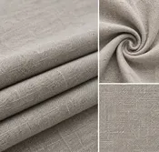Linen Fabric – Grey Textured Weave