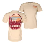Blacksburg Landscape Stripes Comfort Colors T-Shirt: Ivory