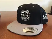 ABKC  Black with Silver bill Flatbill Snapback
