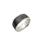 9mm "Twist" Sterling Silver Rails Flat Band